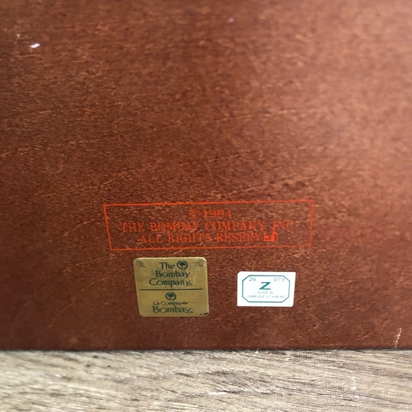 Vtg Bombay Company Solid Wood Box - Picture 4 of 15